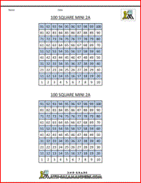 number squares 100 squares mini 2a