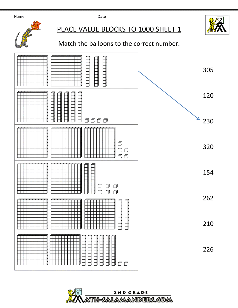 Place Value Blocks with 3 digit number