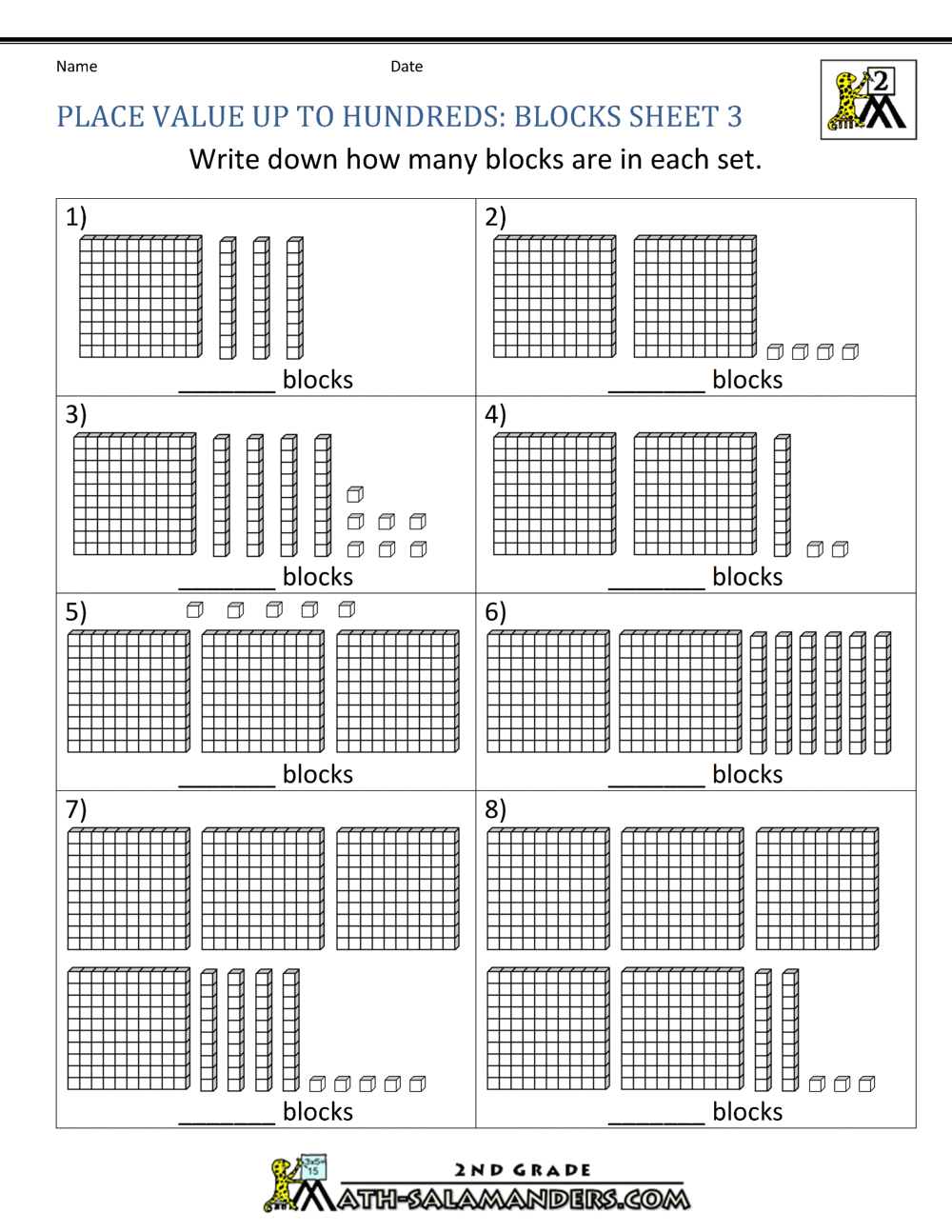 Place Value Blocks with 3 digit number