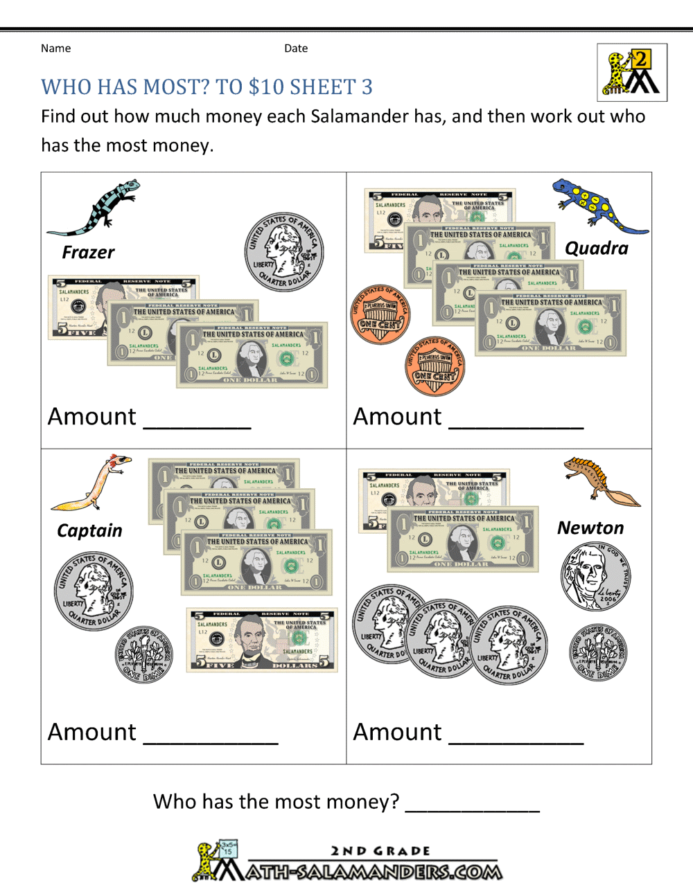 comparing-money-amounts-worksheet