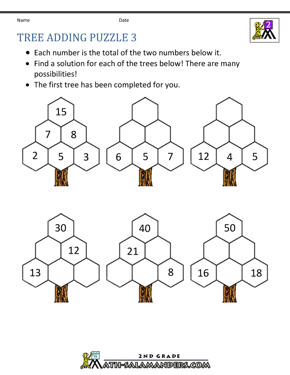 maths puzzles with answers easy