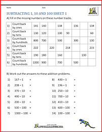 2nd grade subtraction worksheets image