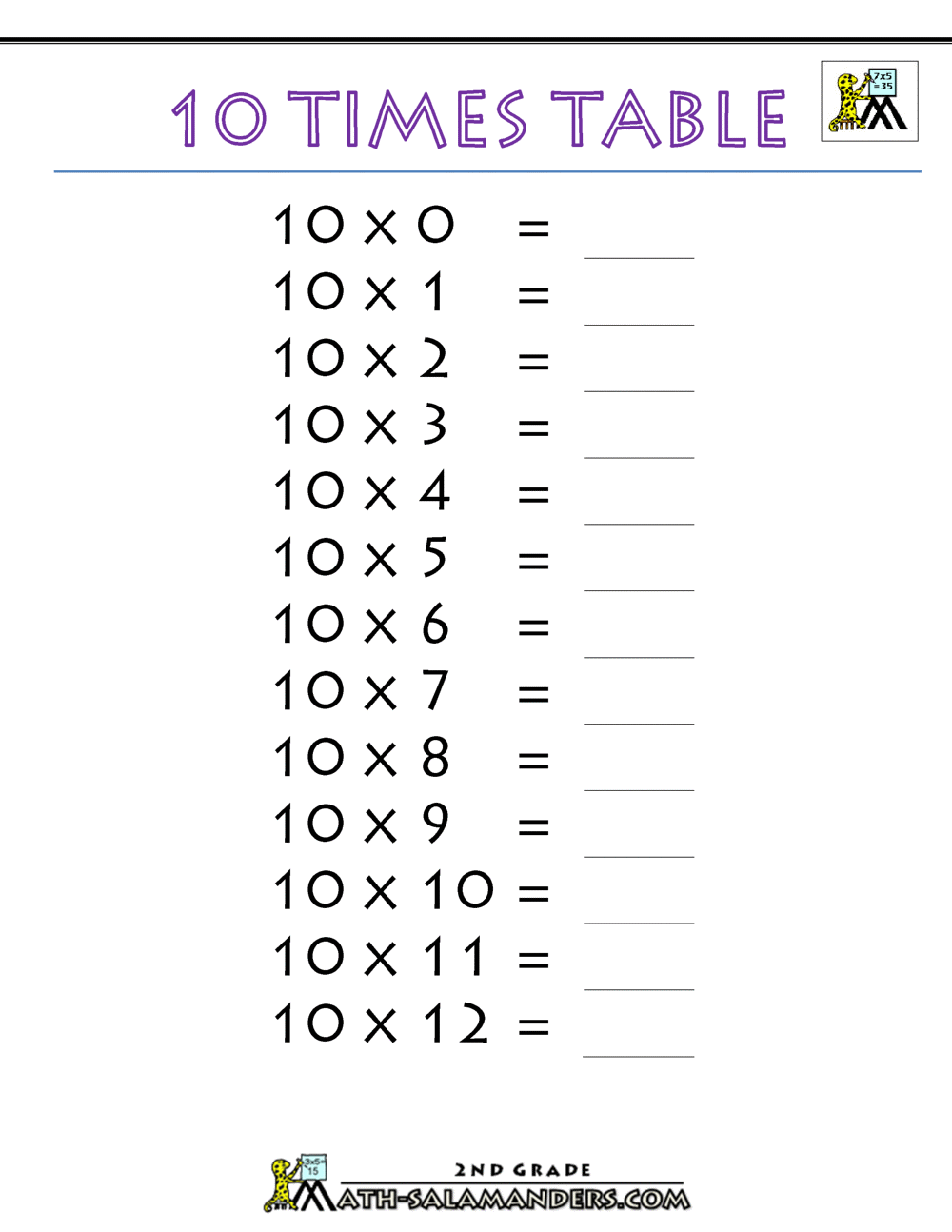 Times Table Chart Up To 12 Printable