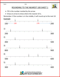 rounding numbers worksheets