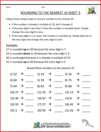 rounding worksheets