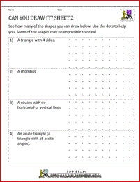 second grade shape worksheets can you draw it 2