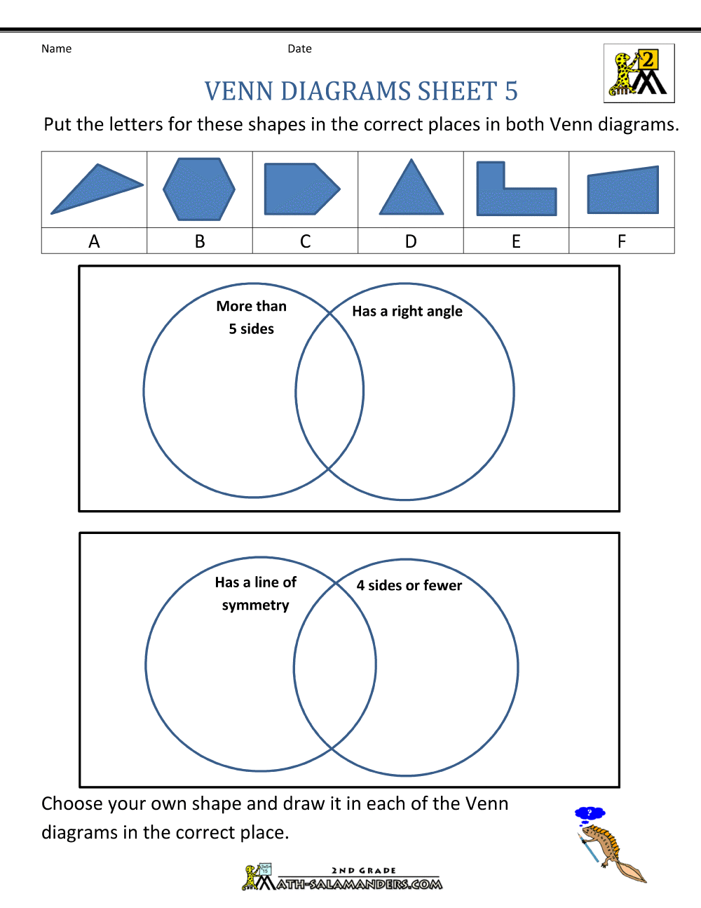 Venn Diagram Worksheets