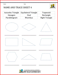 shapes worksheet year 2