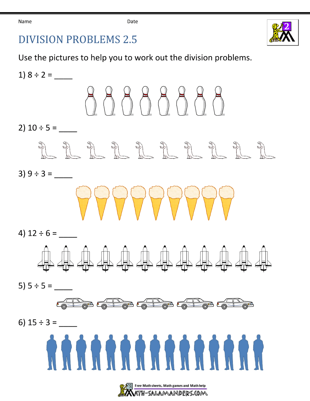 Introduction To Division Worksheets
