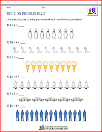 2nd grade division worksheets