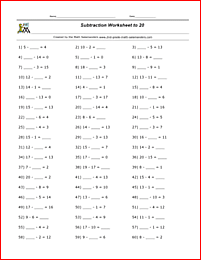 addition facts worksheet image