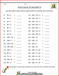 teaching place value to 200 8