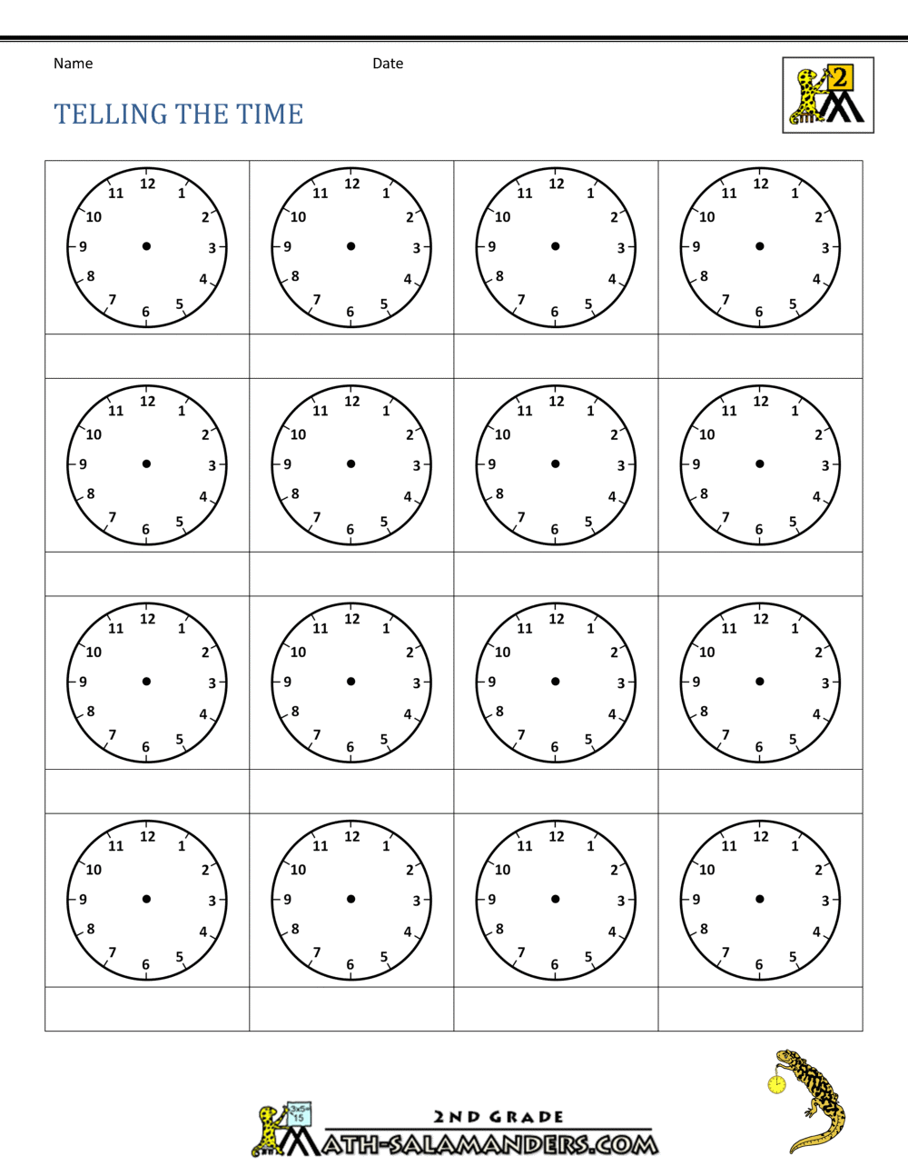 time worksheet for class 4