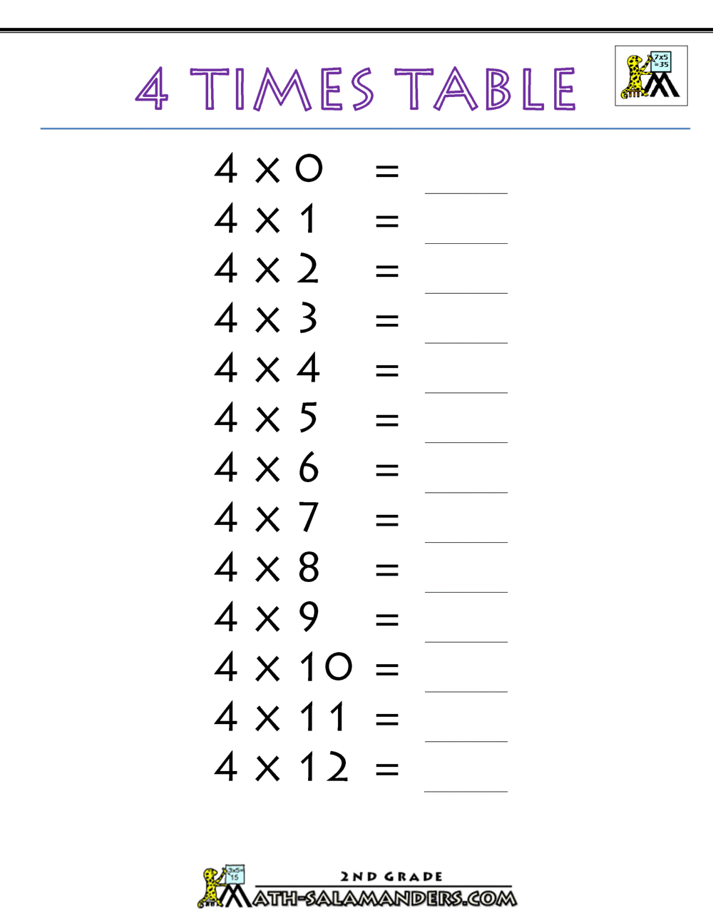 4-times-table