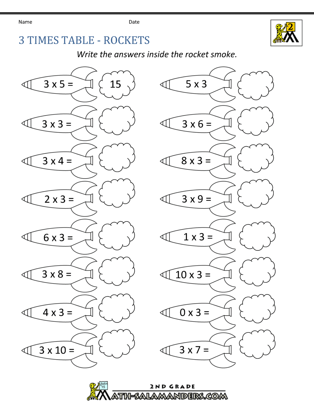 22 Times Table In 3 Times Table Worksheet