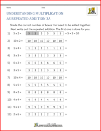 understanding multiplication addition 3a