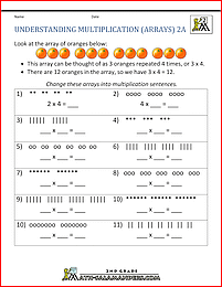 understanding multiplication arrays 2a