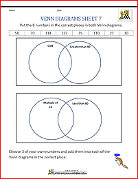 venn diagram worksheets 7