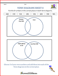 venn diagram worksheets 8
