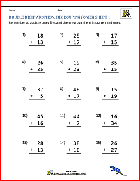 double digit addition with regrouping