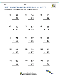 2 digit subtraction no regrouping 2