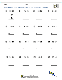 2 digit subtraction without regrouping 6