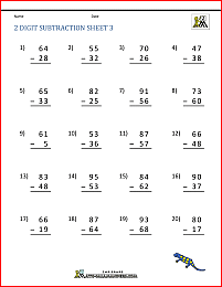 2 digit subtraction worksheets 3