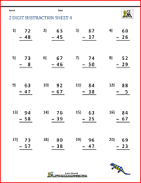 2 digit subtraction worksheets 4