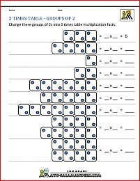 2 times table grouping