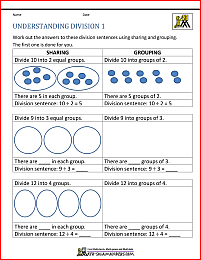 2nd grade division worksheets understanding division 1