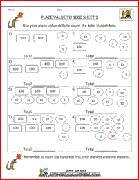 2nd grade math place value to 1000 1