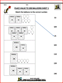 2nd grade math practice place value to 200 1
