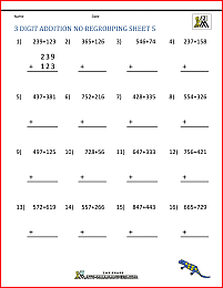3 digit addition without regrouping 5