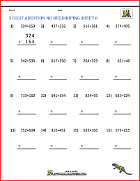 3 digit addition without regrouping 6