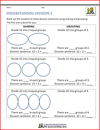 basic division worksheets understanding division 2