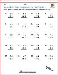 double digit addition with regrouping tens 2