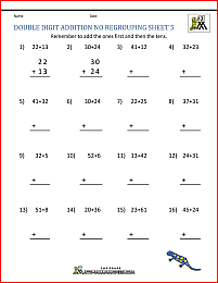double digit addition without regrouping 5