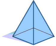 3d geometric shapes square based pyramid