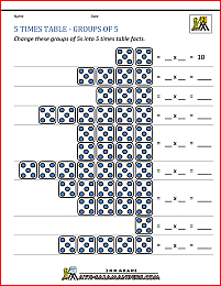 maths times tables 5 times table grouping