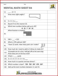 mental math test 2nd b4