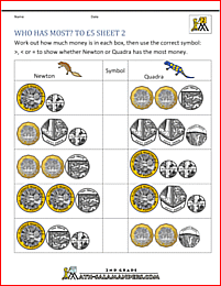 money worksheets uk who has most to 5 pounds 2