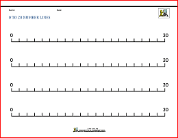 number line 0 to 20 printable 1c