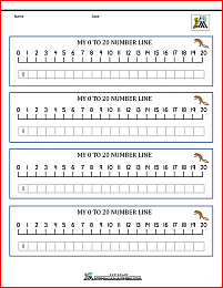 number line track 0 to 20 1c