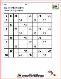 number square puzzles 100 square worksheet 3