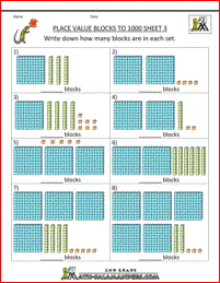 place value worksheets blocks up to hundreds 3