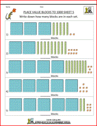 second grade place value blocks up to hundreds 5