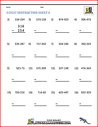 three digit subtraction with regrouping 6