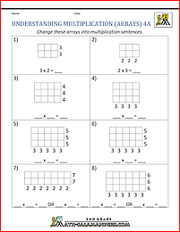 understanding multiplication arrays 4a