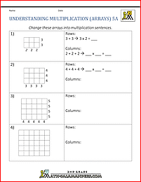 understanding multiplication arrays 5a