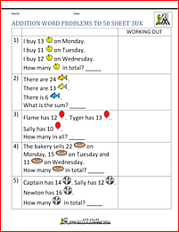 year 2 addition problems to 50 3uk